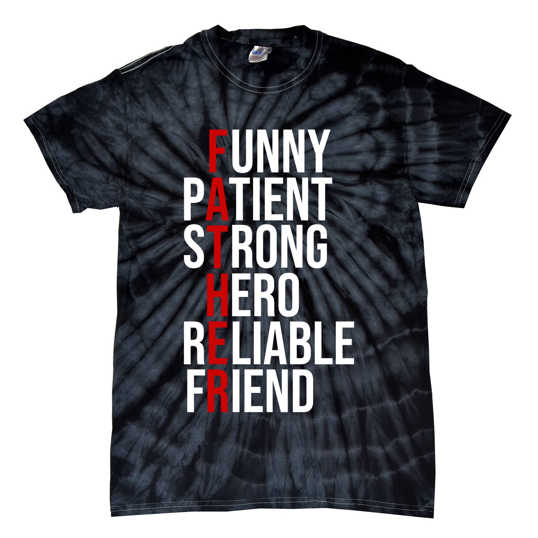 Father Patient Strong Hero Definition Dad Gift Tie-Dye T-Shirt