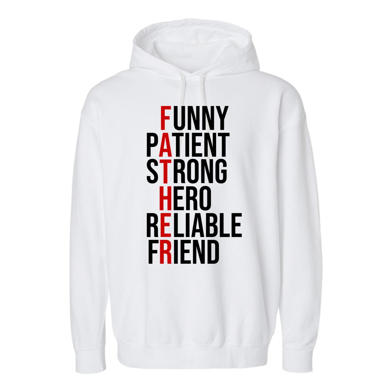 Father Patient Strong Hero Definition Dad Gift Garment-Dyed Fleece Hoodie