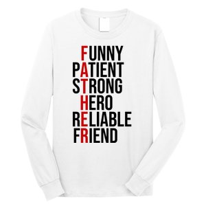 Father Patient Strong Hero Definition Dad Gift Long Sleeve Shirt