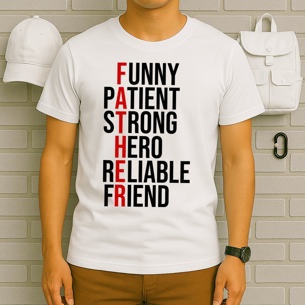 Father Patient Strong Hero Definition Dad Gift T-Shirt