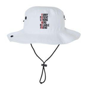 Father Patient Strong Hero Definition Dad Gift Legacy Cool Fit Booney Bucket Hat