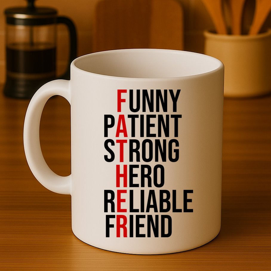 Father Patient Strong Hero Definition Dad Gift Mug