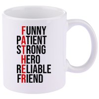 Father Patient Strong Hero Definition Dad Gift 11oz C Handle Ceramic Mug