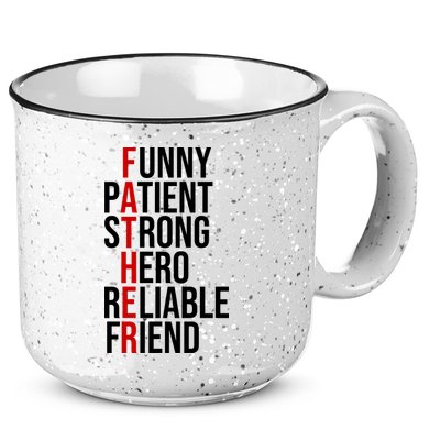 Father Patient Strong Hero Definition Dad Gift 15oz Campfire Ceramic Mug