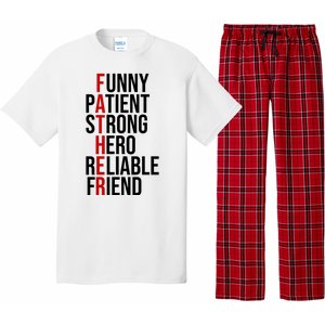 Father Patient Strong Hero Definition Dad Gift Pajama Set