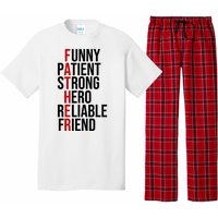 Father Patient Strong Hero Definition Dad Gift Pajama Set