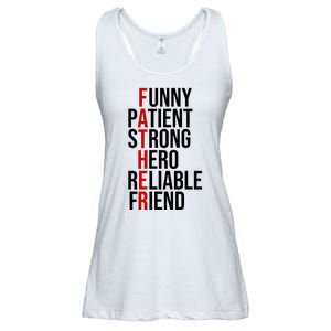 Father Patient Strong Hero Definition Dad Gift Ladies Essential Flowy Tank