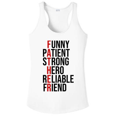 Father Patient Strong Hero Definition Dad Gift Ladies PosiCharge Competitor Racerback Tank