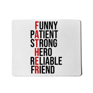 Father Patient Strong Hero Definition Dad Gift Mousepad