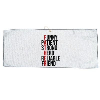 Father Patient Strong Hero Definition Dad Gift Large Microfiber Waffle Golf Towel
