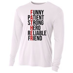 Father Patient Strong Hero Definition Dad Gift Cooling Performance Long Sleeve Crew