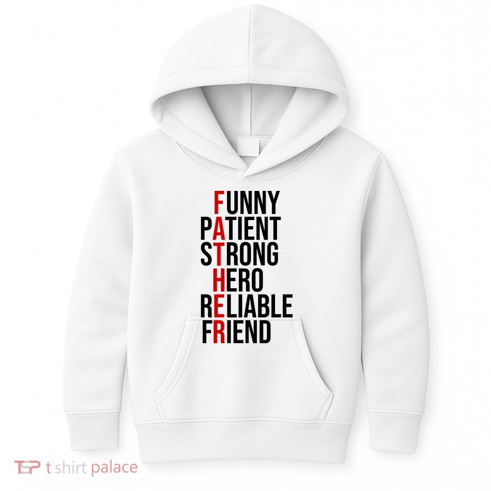 Father Patient Strong Hero Definition Dad Gift Kids Hoodie