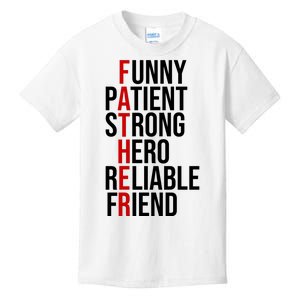 Father Patient Strong Hero Definition Dad Gift Kids T-Shirt