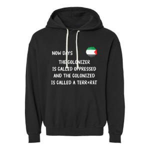 Free Palestine Support Middle East Peace Garment-Dyed Fleece Hoodie