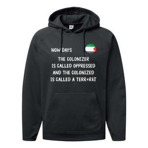 Free Palestine Support Middle East Peace Performance Fleece Hoodie