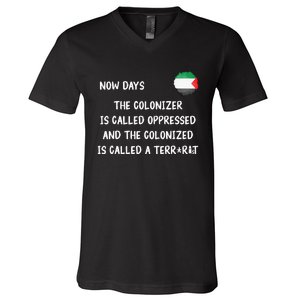 Free Palestine Support Middle East Peace V-Neck T-Shirt