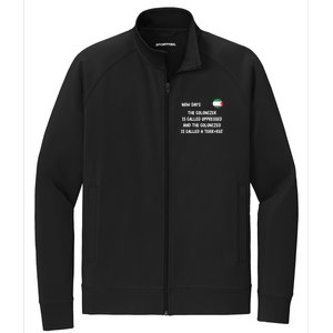 Free Palestine Support Middle East Peace Stretch Full-Zip Cadet Jacket