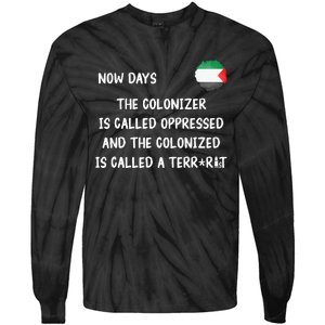 Free Palestine Support Middle East Peace Tie-Dye Long Sleeve Shirt