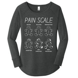 Funny Pain Scale Gingerbread Rn Trauma Nurse Merry Christmas Women's Perfect Tri Tunic Long Sleeve Shirt