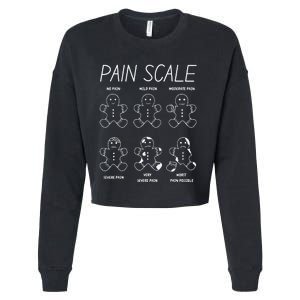 Funny Pain Scale Gingerbread Rn Trauma Nurse Merry Christmas Cropped Pullover Crew