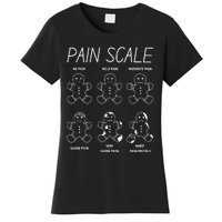 Funny Pain Scale Gingerbread Rn Trauma Nurse Merry Christmas Women's T-Shirt