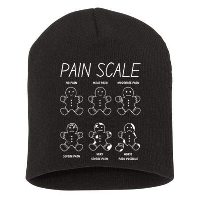 Funny Pain Scale Gingerbread Rn Trauma Nurse Merry Christmas Short Acrylic Beanie