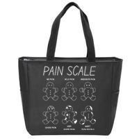 Funny Pain Scale Gingerbread Rn Trauma Nurse Merry Christmas Zip Tote Bag