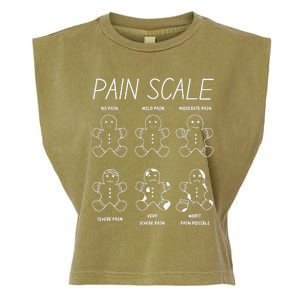 Funny Pain Scale Gingerbread Rn Trauma Nurse Merry Christmas Garment-Dyed Women's Muscle Tee