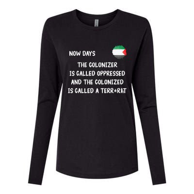 Free Palestine: Support Middle East Peace Womens Cotton Relaxed Long Sleeve T-Shirt