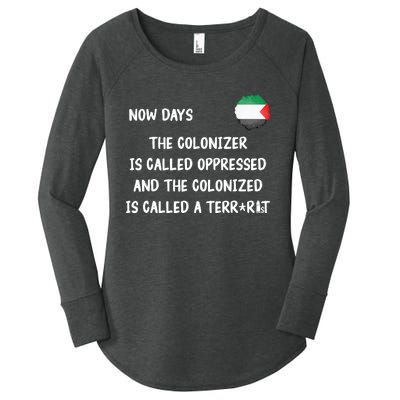 Free Palestine: Support Middle East Peace Women's Perfect Tri Tunic Long Sleeve Shirt