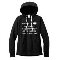 Free Palestine: Support Middle East Peace Women's Fleece Hoodie