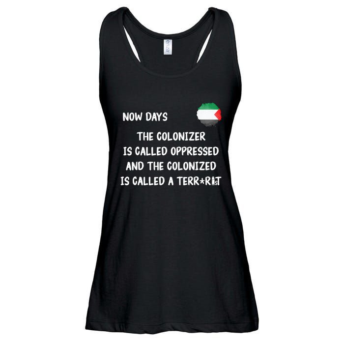 Free Palestine: Support Middle East Peace Ladies Essential Flowy Tank