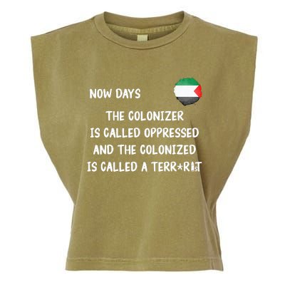 Free Palestine: Support Middle East Peace Garment-Dyed Women's Muscle Tee