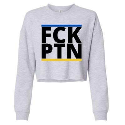 Fck PTN Support Ukraine Cropped Pullover Crew