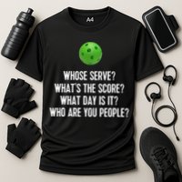 Funny Pickleball Shirt Whose Serve League Pickleball Team TShirt Cooling Performance Crew T-Shirt