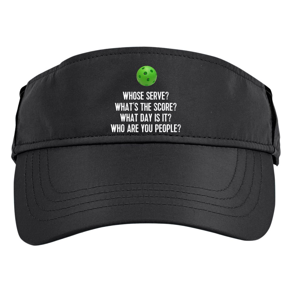 Funny Pickleball Shirt Whose Serve League Pickleball Team TShirt Adult Drive Performance Visor