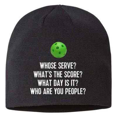 Funny Pickleball Shirt Whose Serve League Pickleball Team TShirt Sustainable Beanie