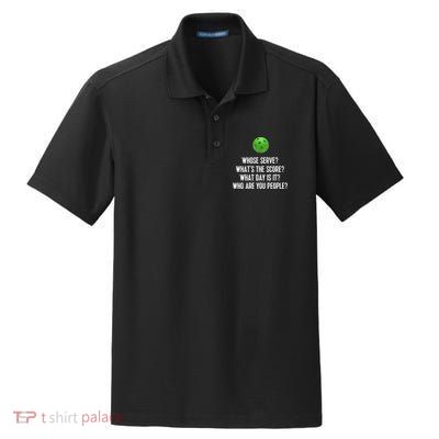 Funny Pickleball Shirt Whose Serve League Pickleball Team TShirt Dry Zone Grid Polo