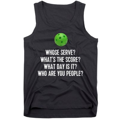 Funny Pickleball Shirt Whose Serve League Pickleball Team TShirt Tank Top