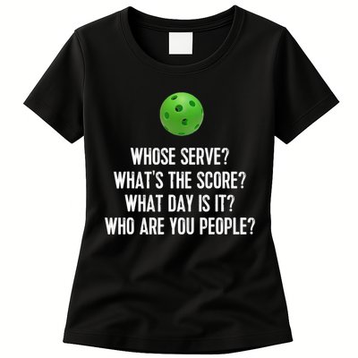 Funny Pickleball Shirt Whose Serve League Pickleball Team TShirt Womens T-Shirt