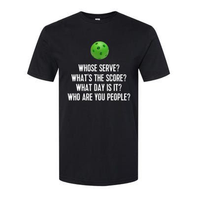 Funny Pickleball Shirt Whose Serve League Pickleball Team TShirt Softstyle® CVC T-Shirt