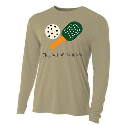 Funny Pickleball Stay Out Of The Kitchen Cooling Performance Long Sleeve Crew