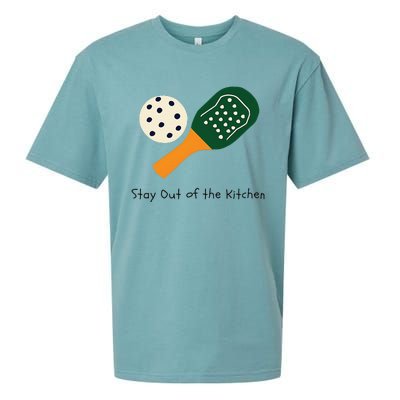 Funny Pickleball Stay Out Of The Kitchen Sueded Cloud Jersey T-Shirt