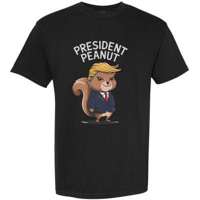 Funny Peanut Squirrel With Trump Hair Justice For Peanut Garment-Dyed Heavyweight T-Shirt