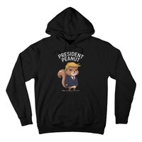 Funny Peanut Squirrel With Trump Hair Justice For Peanut Hoodie