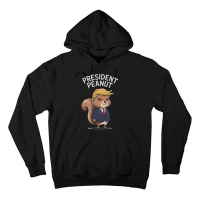 Funny Peanut Squirrel With Trump Hair Justice For Peanut Hoodie