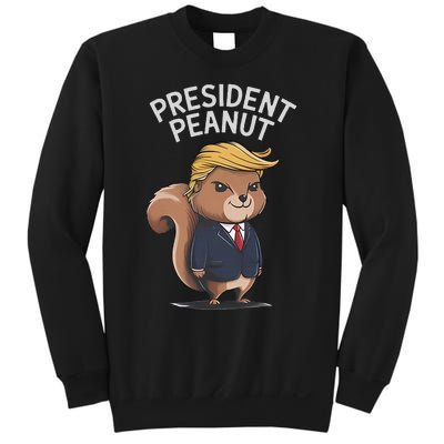 Funny Peanut Squirrel With Trump Hair Justice For Peanut Sweatshirt