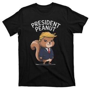 Funny Peanut Squirrel With Trump Hair Justice For Peanut T-Shirt