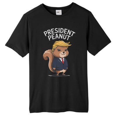 Funny Peanut Squirrel With Trump Hair Justice For Peanut Tall Fusion ChromaSoft Performance T-Shirt