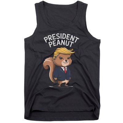 Funny Peanut Squirrel With Trump Hair Justice For Peanut Tank Top